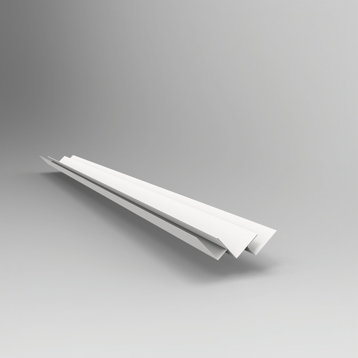 Slatwall panel inside corner trim measuring 5 ft and 10 ft, designed for effective space utilization.