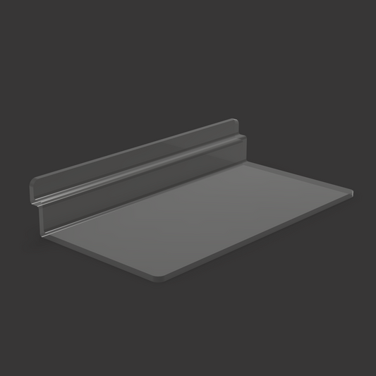 Clear acrylic slatwall shelf heavy duty for professional retail displays