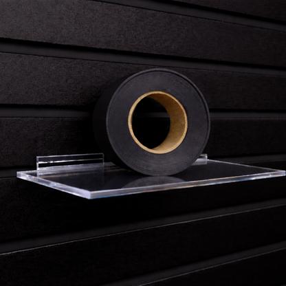 Slatwall groove inserts accent rolls for clean slatwall groove finishes