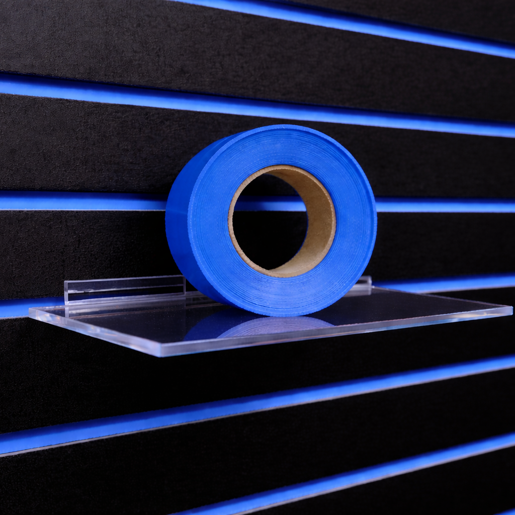 Slatwall groove inserts accent rolls for professional slatwall displays