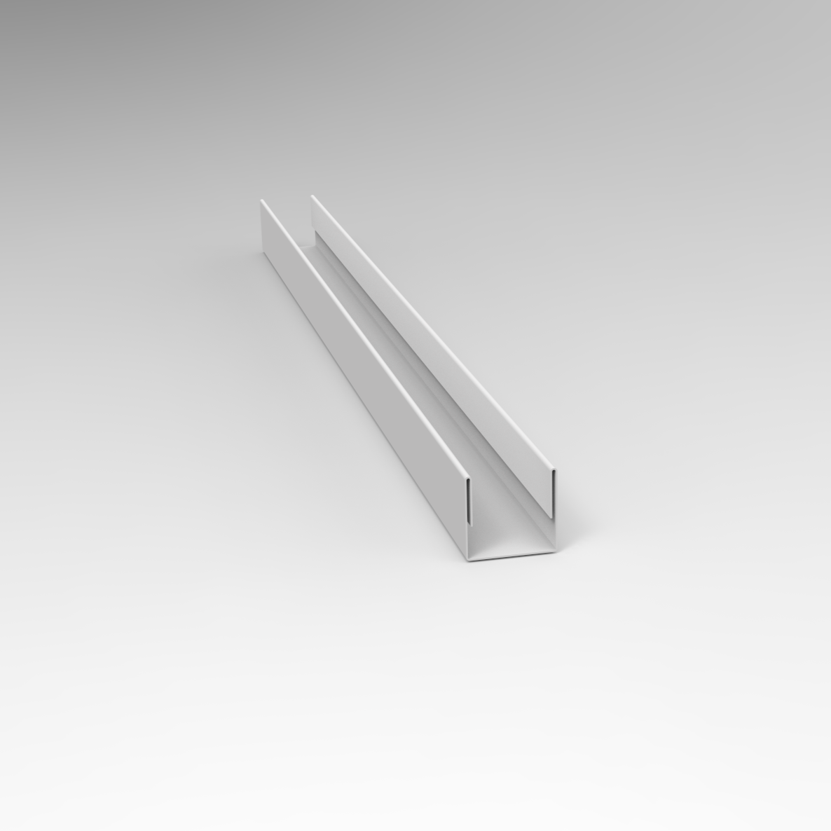 Slatwall end cap trim for clean, professional slatwall edge finishing