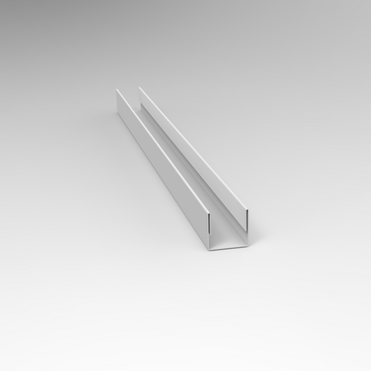 Slatwall end cap trim for clean, professional slatwall edge finishing