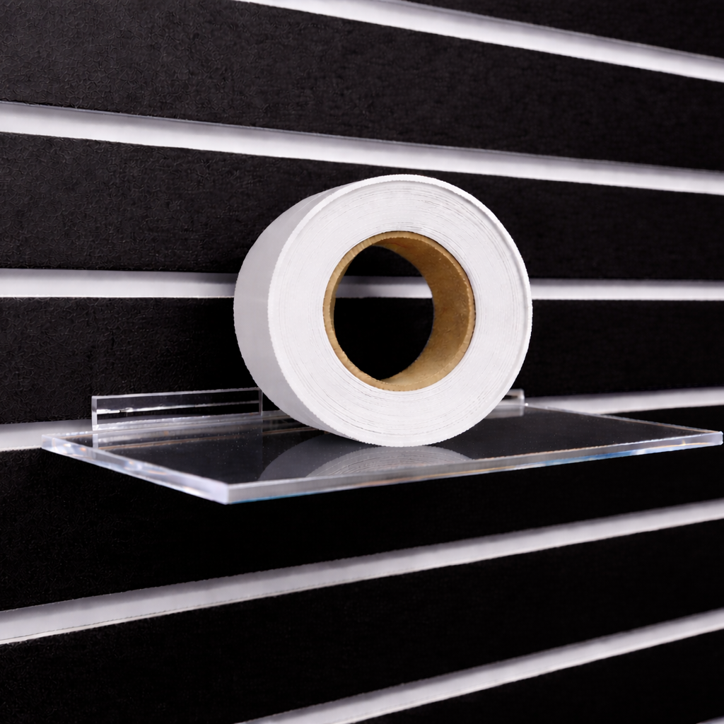 Slatwall groove inserts accent rolls for retail and showroom use