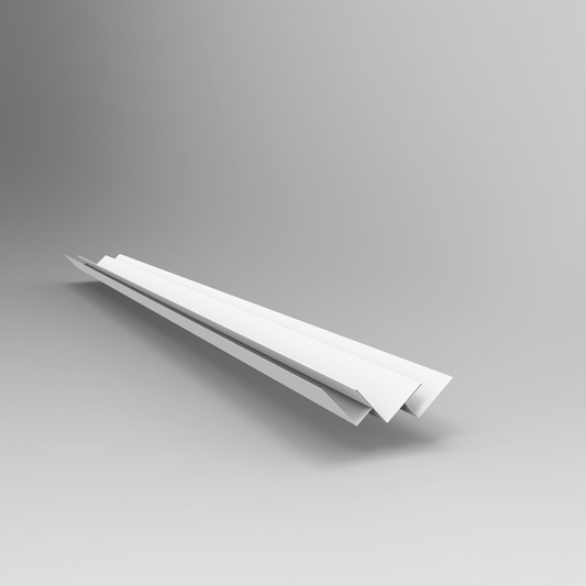 Slatwall panel inside corner trim measuring 5 ft and 10 ft, designed for effective space utilization.